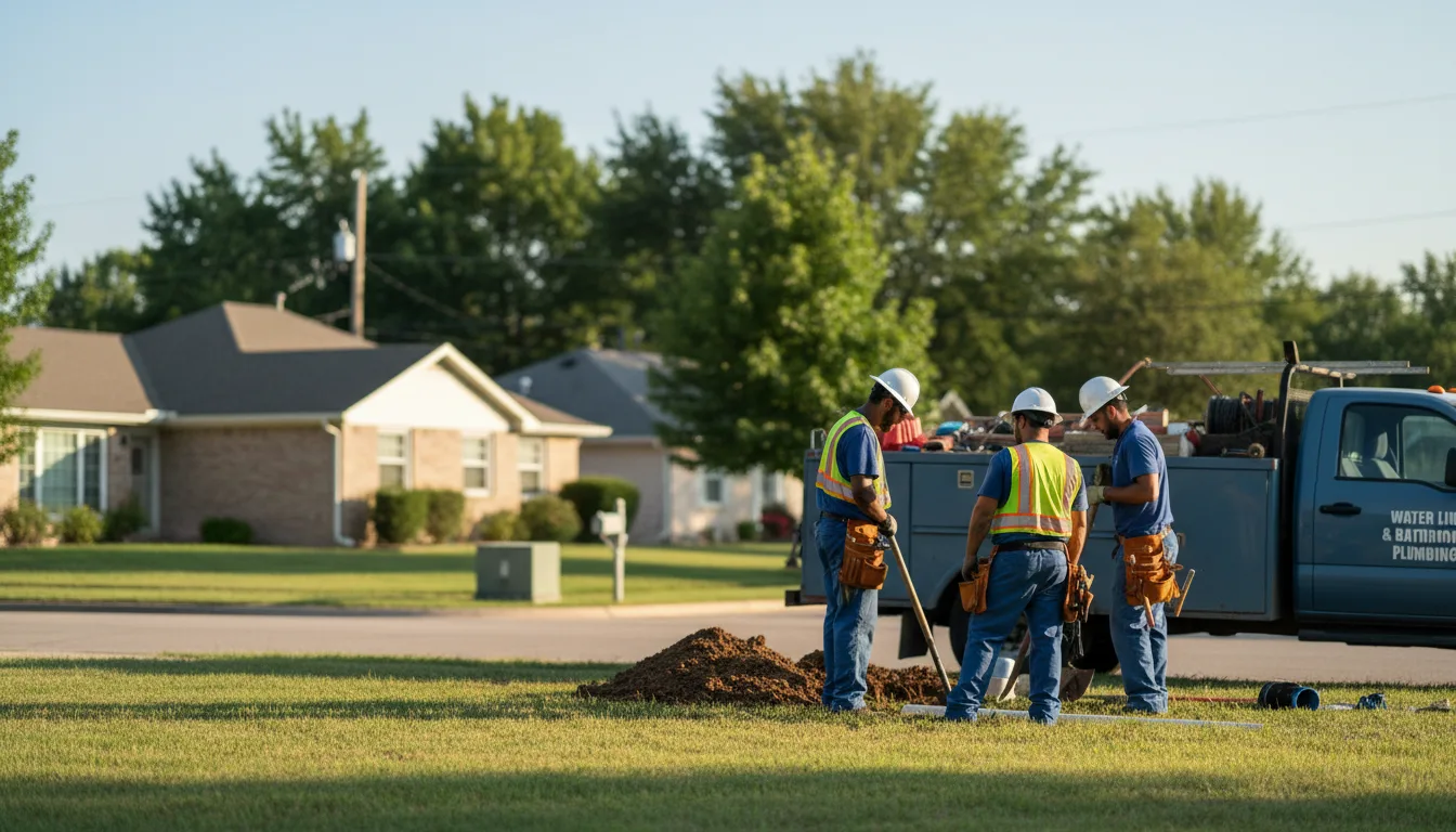 Residential water line and bathroom plumbing service in Waterville, IA